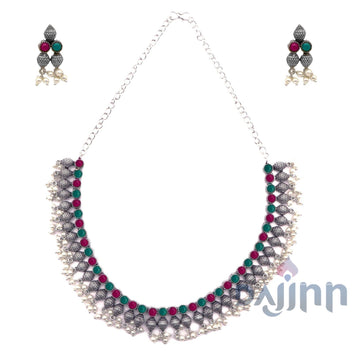 Dajinn Oni Multi colored choker Necklace Set