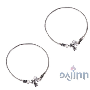 Dajinn Ruhaani Silver Anklets