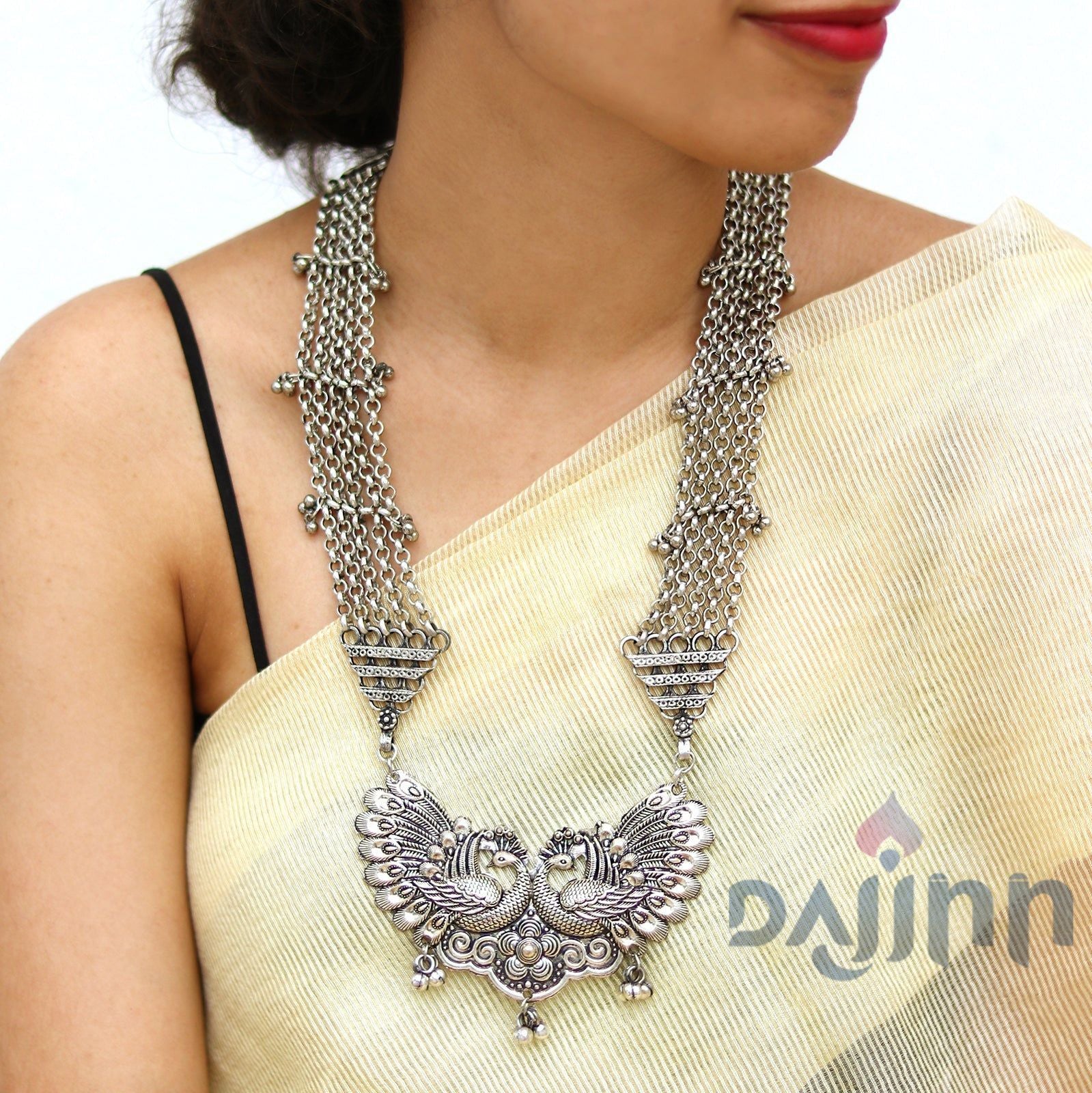 Dajinn Anika Peacock Long Necklace