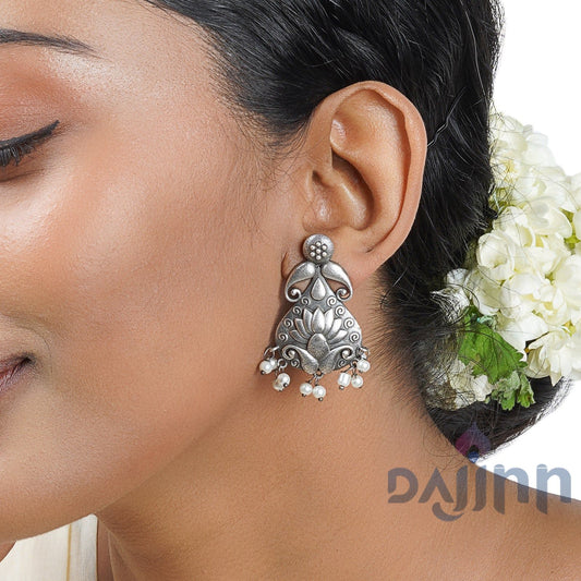 Dajinn Aabir Silver Oxidised Earrings