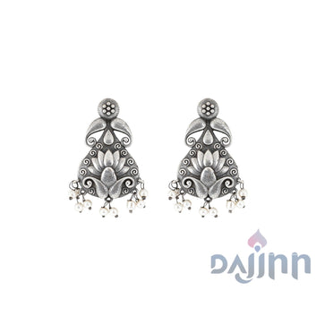 Dajinn Aabir Silver Oxidised Earrings