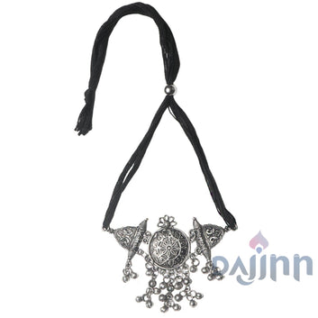 Dajinn Amrita Silver Oxidised Choker Necklace