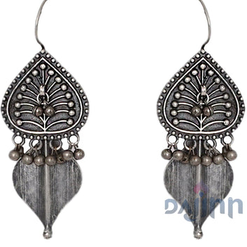 Dajinn Rabhya Silver Oxidised Earrings