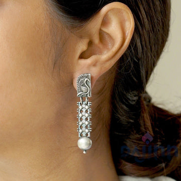 Dajinn Aalina Silver Oxidised Earrings