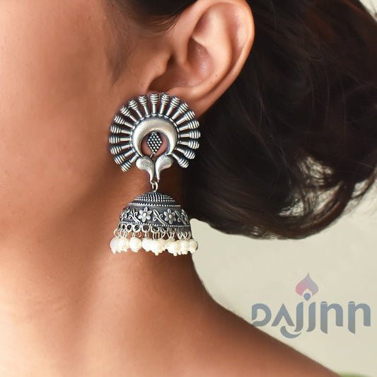 Dajinn Jhalsa Silver oxidised earring