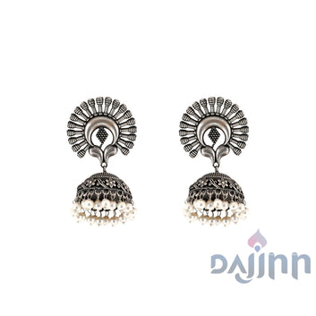 Dajinn Jhalsa Silver oxidised earring