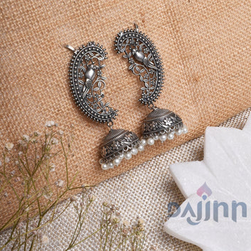 Dajinn Maira silver oxidised earrings