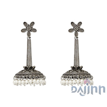 Dajinn Kenisha Silver Oxidised Earrings