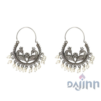 Dajinn Bhuvika Silver Oxidised Earrings