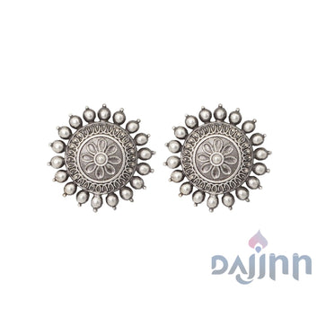 Dajinn Monika Silver Oxidised Earrings