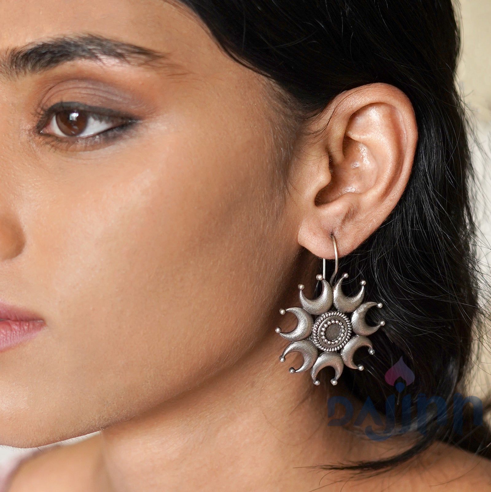 Dajinn Kyra Silver Oxidised Earrings