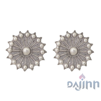 Dajinn Shaaravi Silver Oxidised Earrings