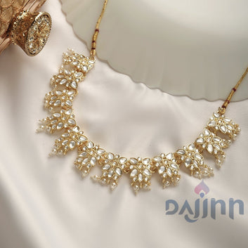 Dajinn Anuka Pearl and Polki Necklace