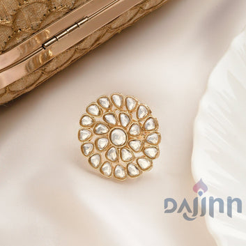 Dajinn Raagini Pearl and Polki Ring