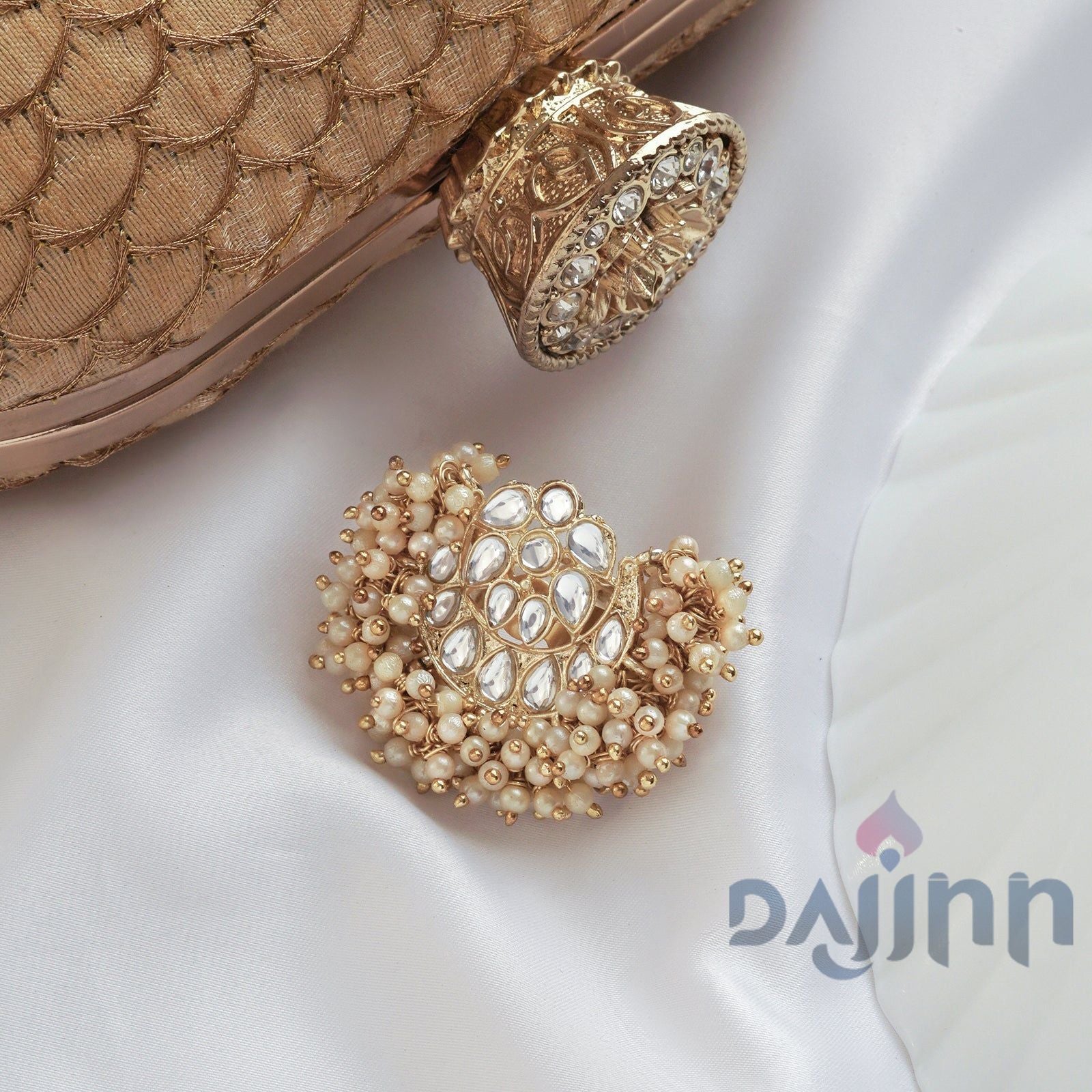 Dajinn Ushika Pearl and Polki Ring