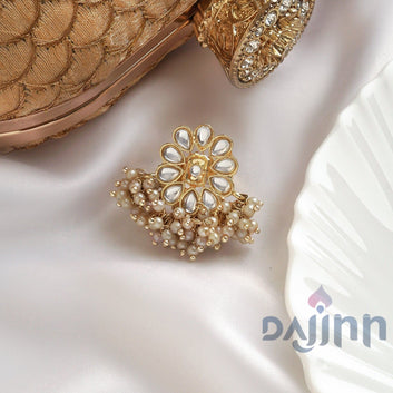 Dajinn Simara Pearl and Polki Ring