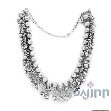 Amisha Silver Oxidized Ghungroo Jewelry Gift Set