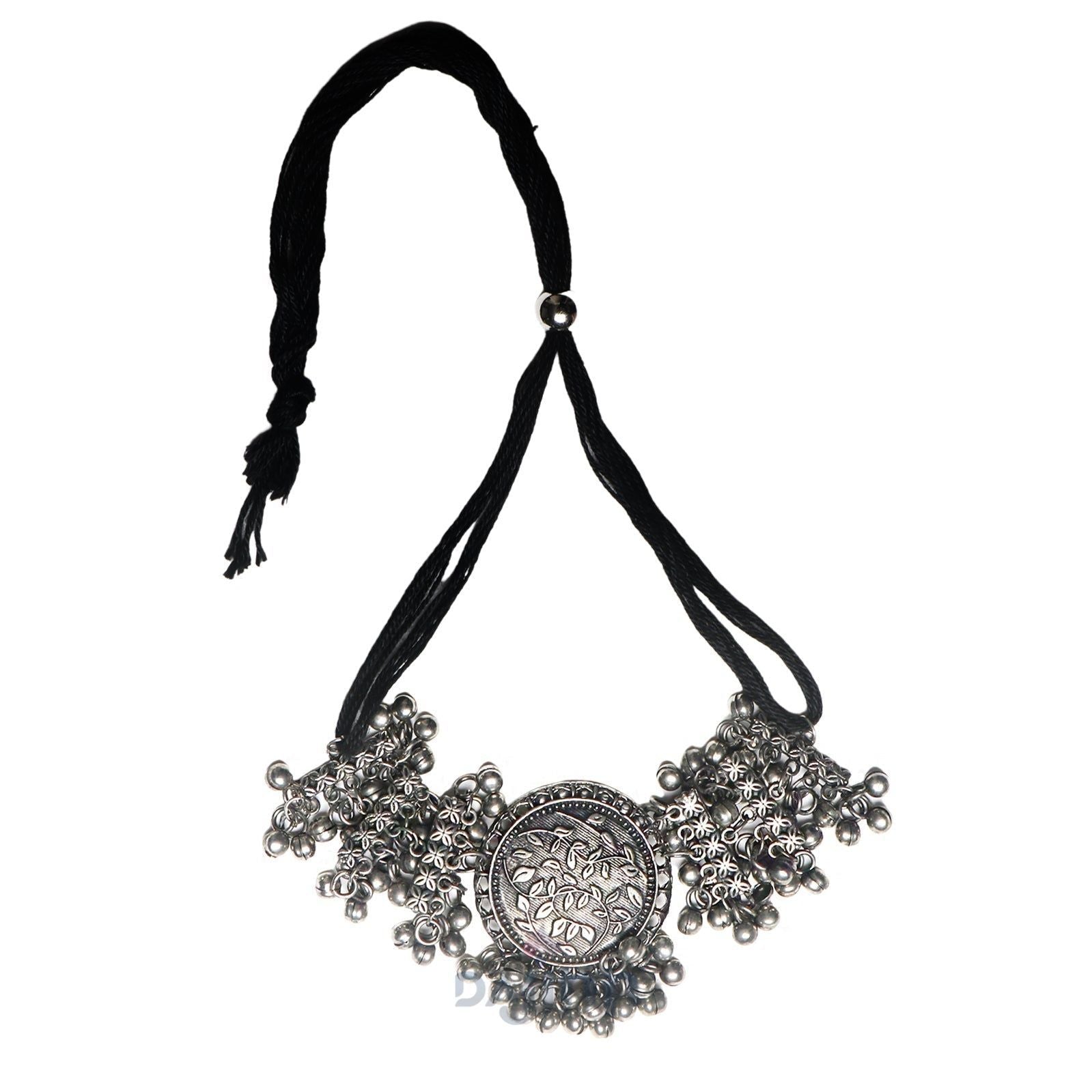 Dajinn Jugnu Silver Oxidised Ghungroo Jewelry Gift Set