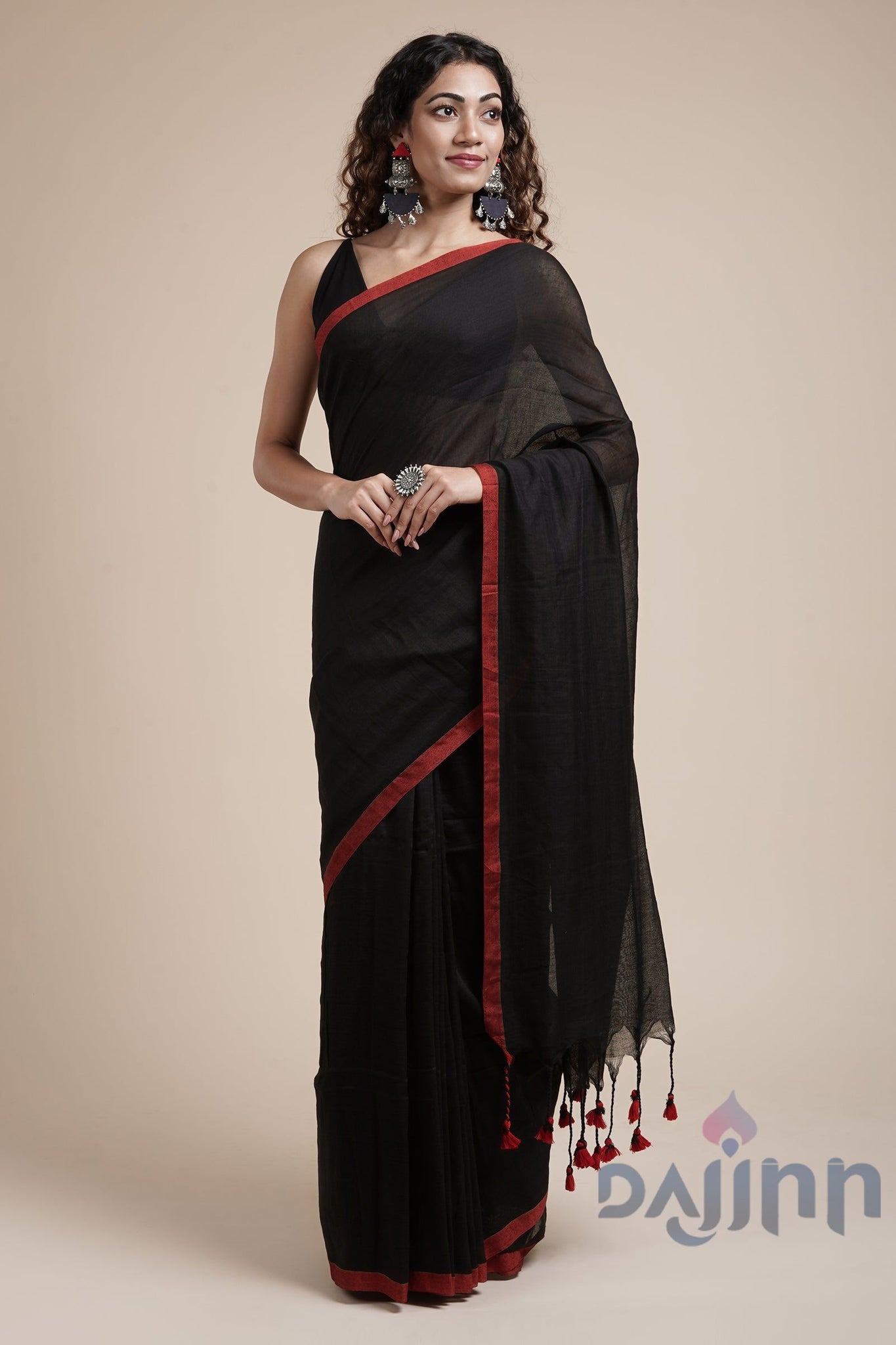 AYSR Boutique Kaira Black Mulmul Saree