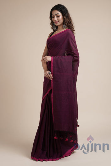 AYSR Boutique Kaira Magenta Mulmul Saree