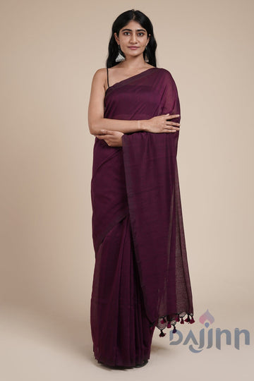 AYSR Boutique Takshi Purple Mulmul Saree