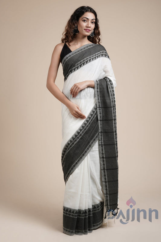 AYSR Boutique Jaina Off White Handwoven Saree