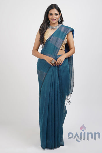 AYSR Boutique Rasiya Blue Cotton Silk Saree