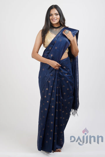 AYSR Boutique Lasya Blue  Cotton Silk Saree