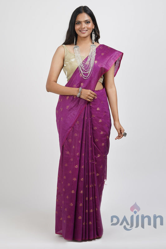 AYSR Boutique Lasya Purple Cotton Silk Saree