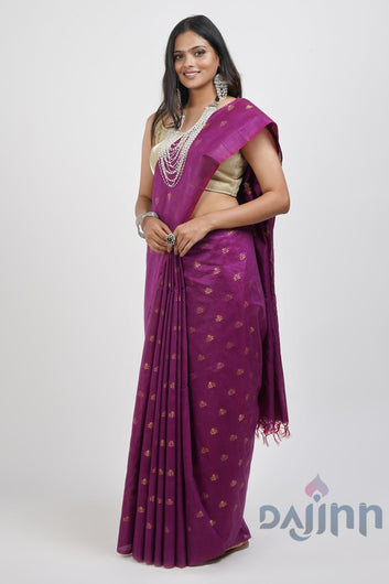 AYSR Boutique Lasya Purple Cotton Silk Saree