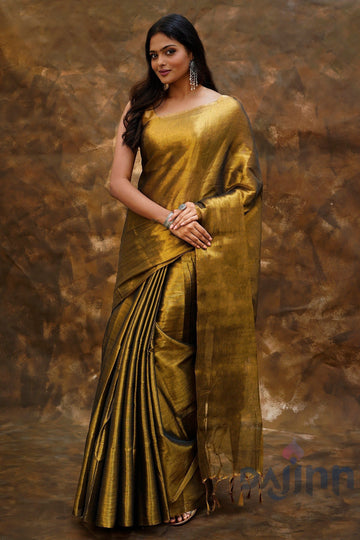 AYSR Boutique Trishika Golden Tissue Saree