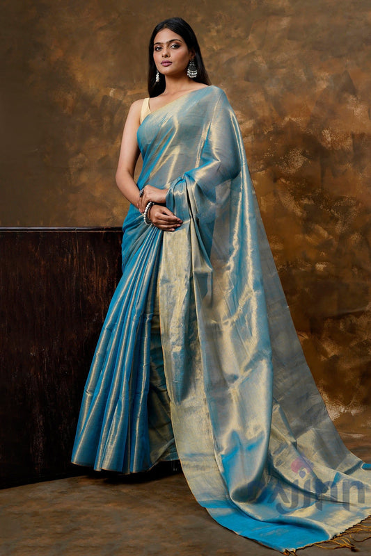 AYSR Boutique Trishika Blue Tissue Saree