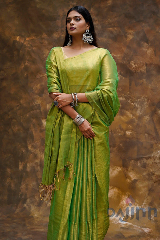 AYSR Boutique Trishika Green Tissue Saree