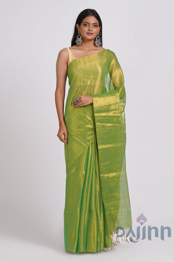 AYSR Boutique Trishika Green Tissue Saree