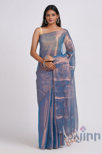 AYSR Boutique Trishika Dark Blue Tissue Saree