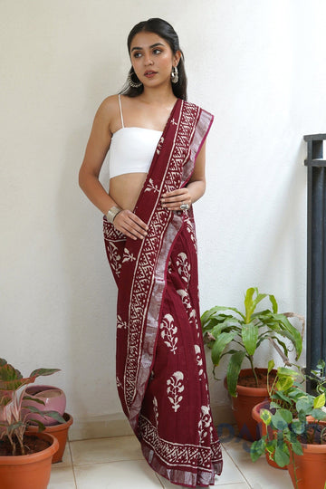 AYSR Boutique Saraswati Linen Saree