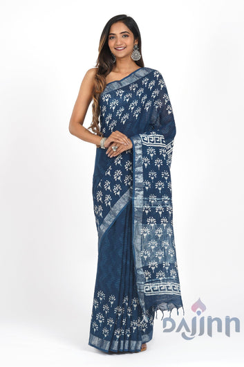 AYSR Boutique Navy Serenade Saree