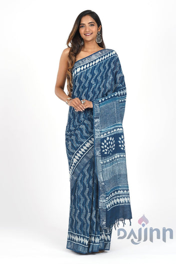 AYSR Boutique Coastal Navy Saree