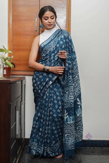 AYSR Boutique Ethereal Navy Saree