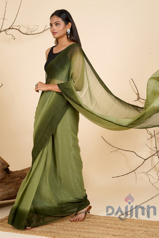 AYSR Boutique Mossy Meadow Pre-Draped Saree