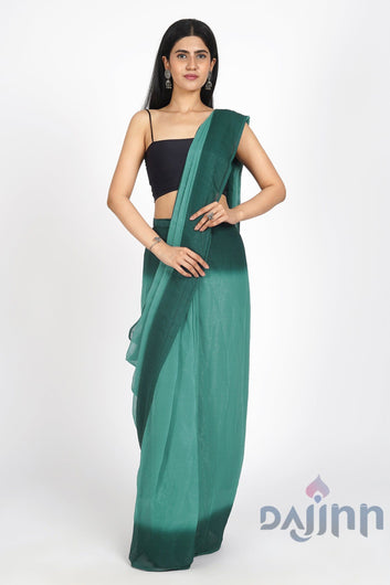 AYSR Boutique Whimsical Watercolor Pre-Draped Saree