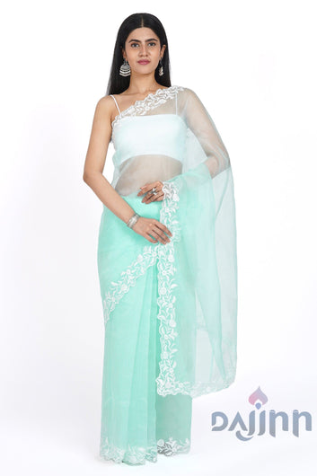 AYSR Boutique Dewdrop Dazzle Organza Saree