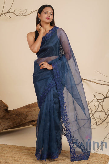 AYSR Boutique Ethereal Petunia Organza Saree