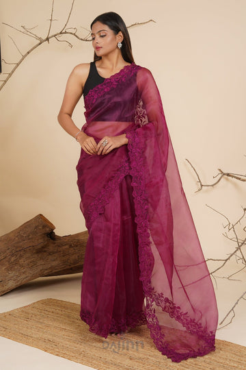 AYSR Boutique Petal Perfume Organza Saree