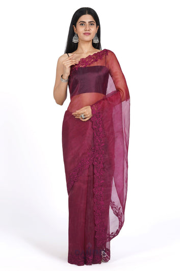 AYSR Boutique Petal Perfume Organza Saree