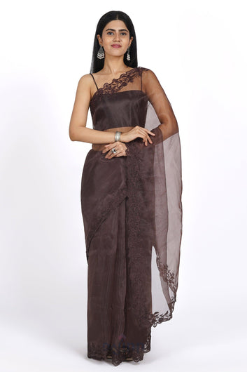 AYSR Boutique Whispering Willow Organza Saree