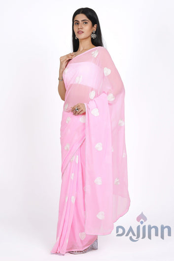 AYSR Boutique Platinum Love Georgette Saree