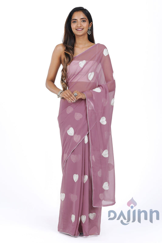 AYSR Boutique Mauve Charm Georgette Saree