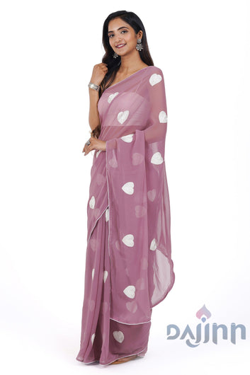 AYSR Boutique Mauve Charm Georgette Saree