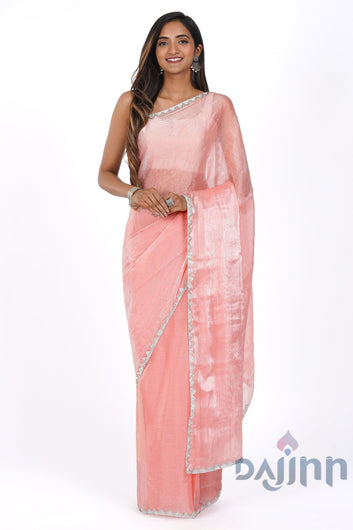 AYSR Boutique Coral Charm Tissue Saree